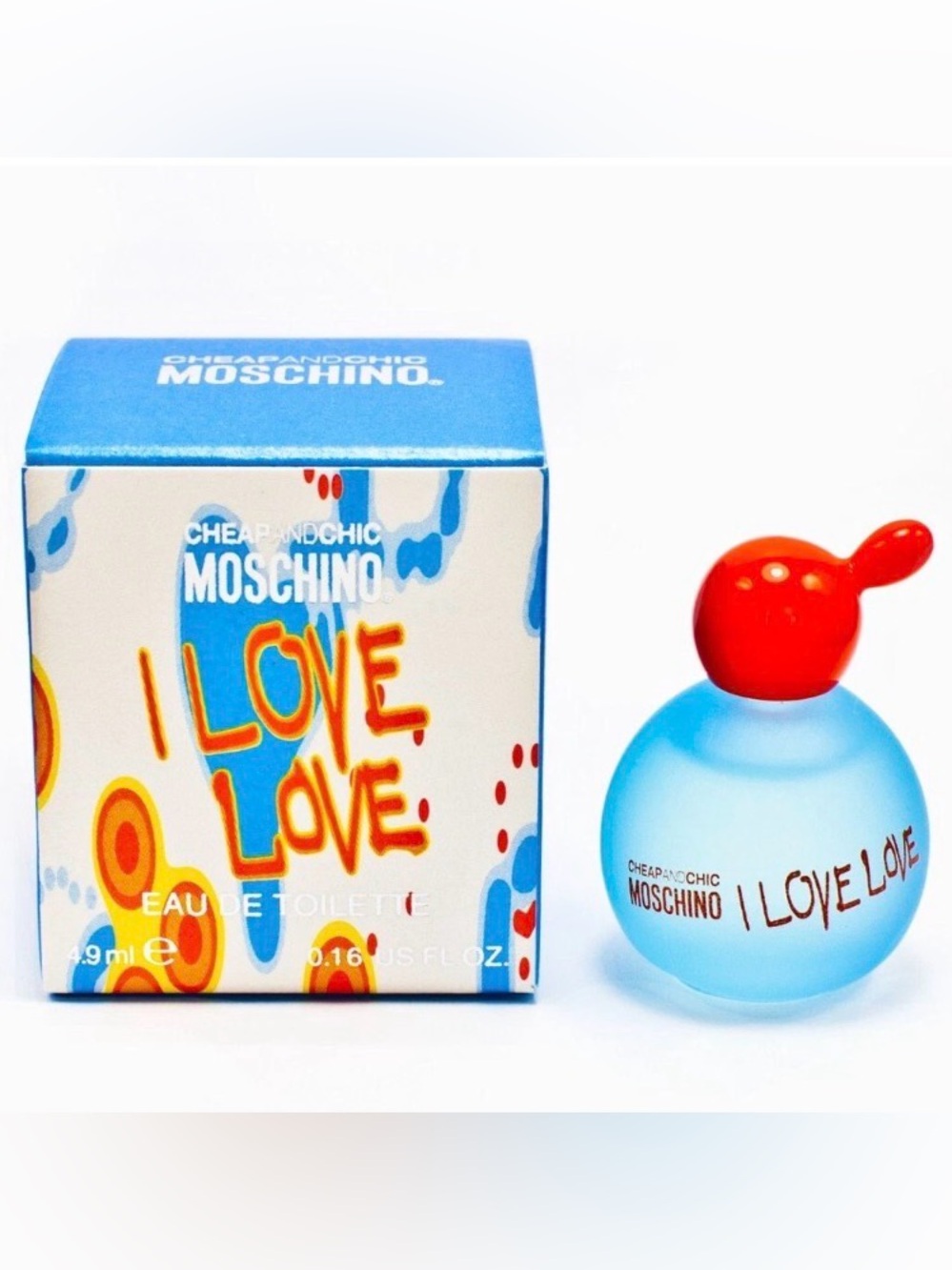 NIB Moschino Cheap & Chic I Love Love Mini EDT Perfume Splash 4.9ml (EMPTY)